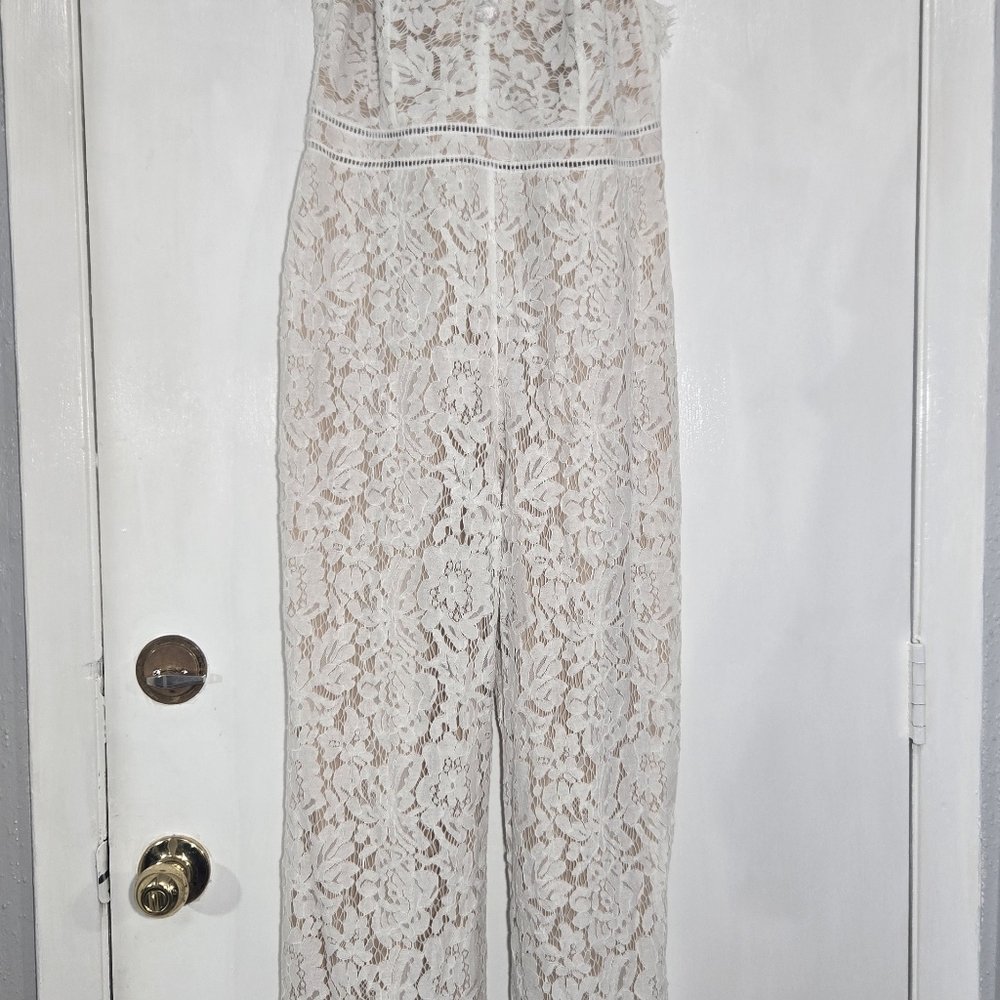Aakaa Ivory Lace Jumpsuit Graduation/Brides - Picture 6 of 16